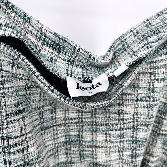 Leota Sleeveless Ariana Dress in Green Multi Sz 3X - Picture 8 of 10